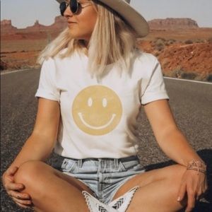 Bella Canvas Smiley Face Graphic Tee Multiple Sizes Available